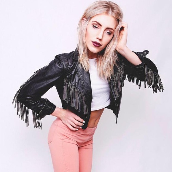 Vintage Leather Fringe Jacket - Picture 8 of 8